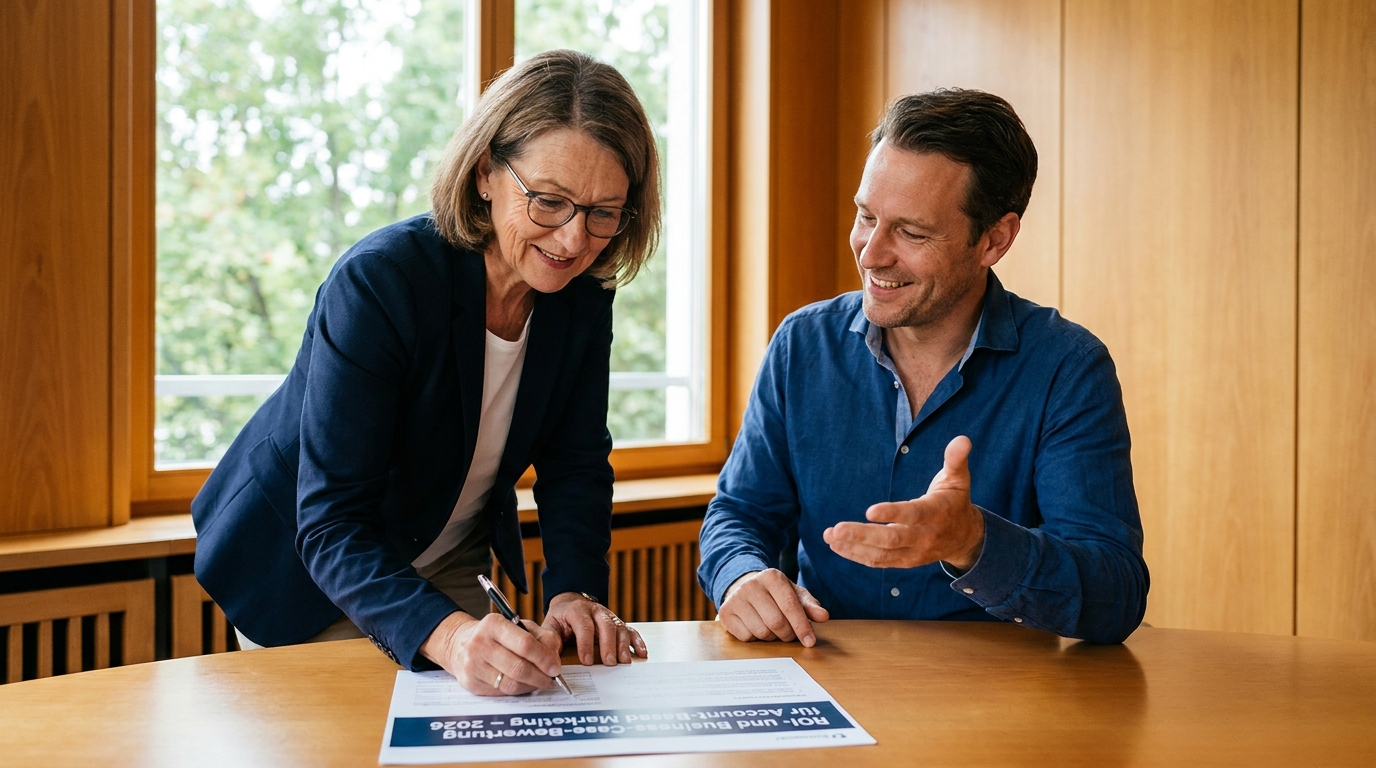 KI Avatar für Account-Based Marketing: Hyperpersonalisierte 1:1-Videos für Target-Accounts: Wirtschaftlicher Effekt hyperpersonalisierter Videos (Symbolische, KI-generierte Darstellung. Keine reale Aufnahme.)