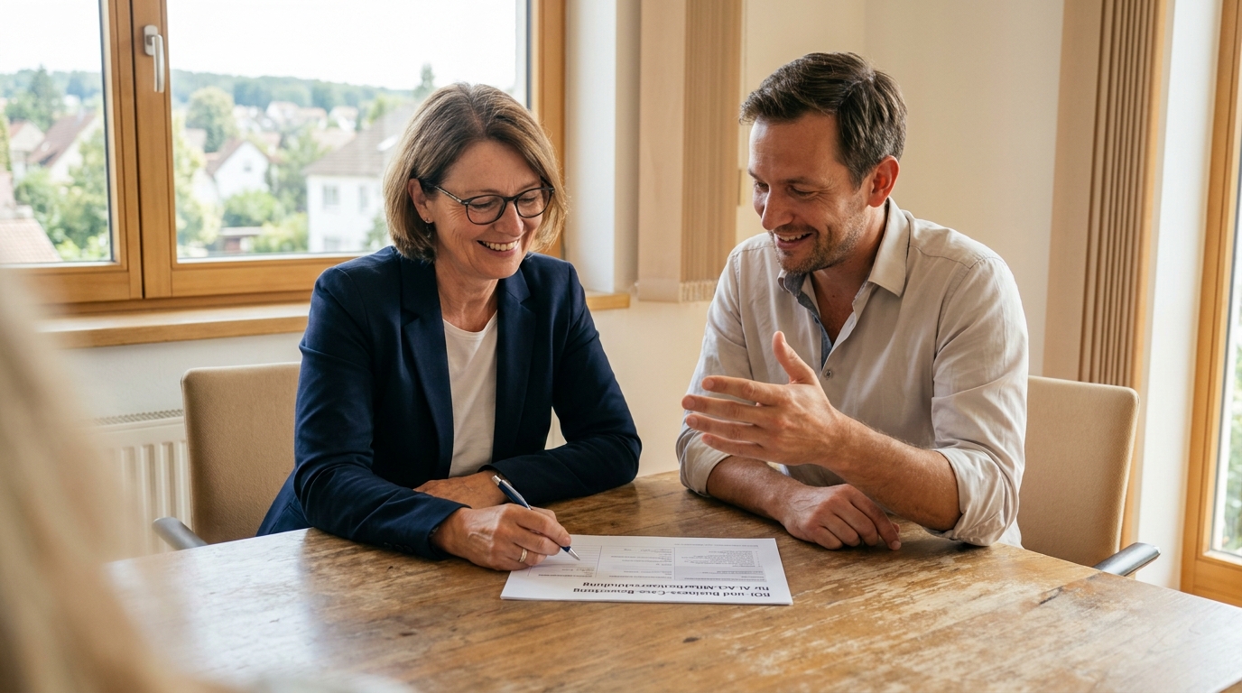 KI Avatar für AI-Act-Mitarbeiterschulungen und Kompetenznachweise nach Art. 4: Wirtschaftlicher Effekt der AI-Act-Compliance-Lösung (Symbolische, KI-generierte Darstellung. Keine reale Aufnahme.)