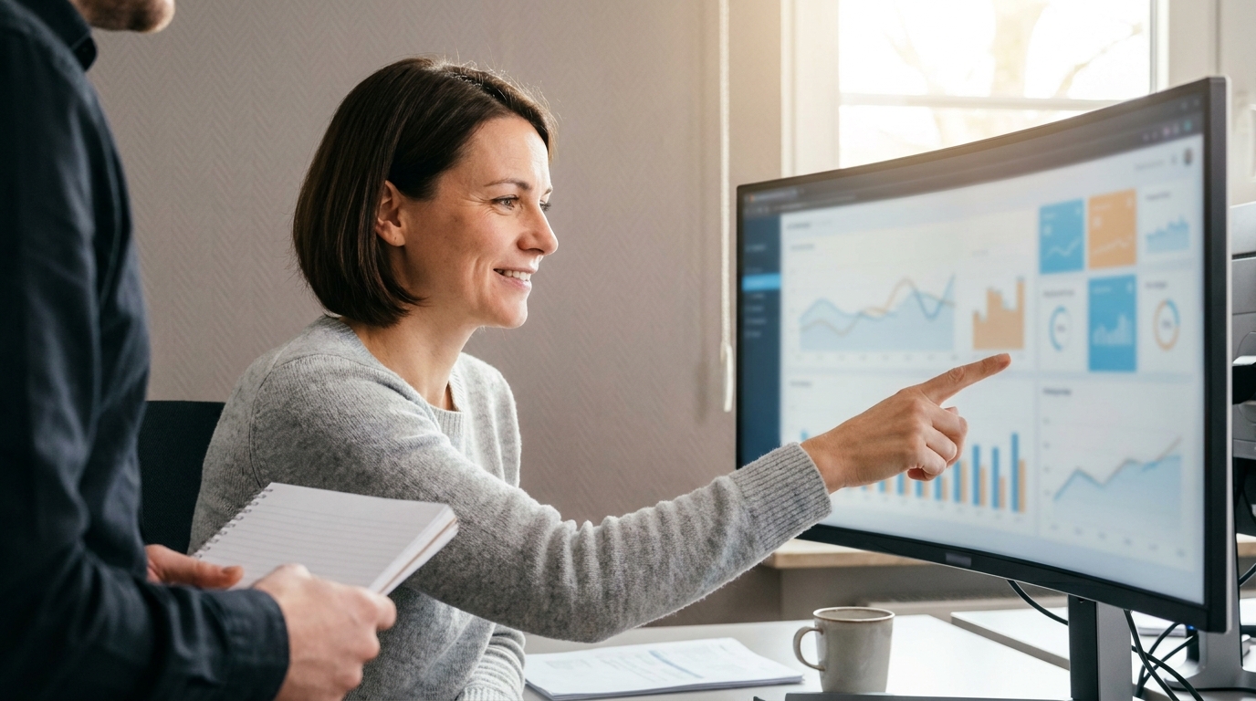 KI Avatar für Cold-Email-Personalisierung: Individuelle Videobotschaften im B2B-Outbound: Outbound-Analytics und Reply-Rate-Dashboard (Symbolische, KI-generierte Darstellung. Keine reale Aufnahme.)